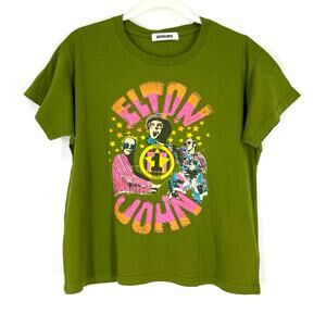 Daydreamer Elton John the One Solo Tee in Olive Green Medium